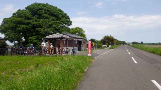江戸川サイクリングロード　グループライド　関宿城　松伏休憩所